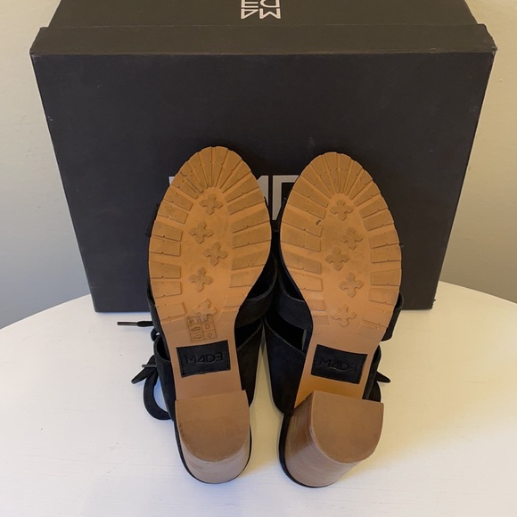 M4D3 Madi Black Nubuck Goat Sandal - Picture 3 of 3